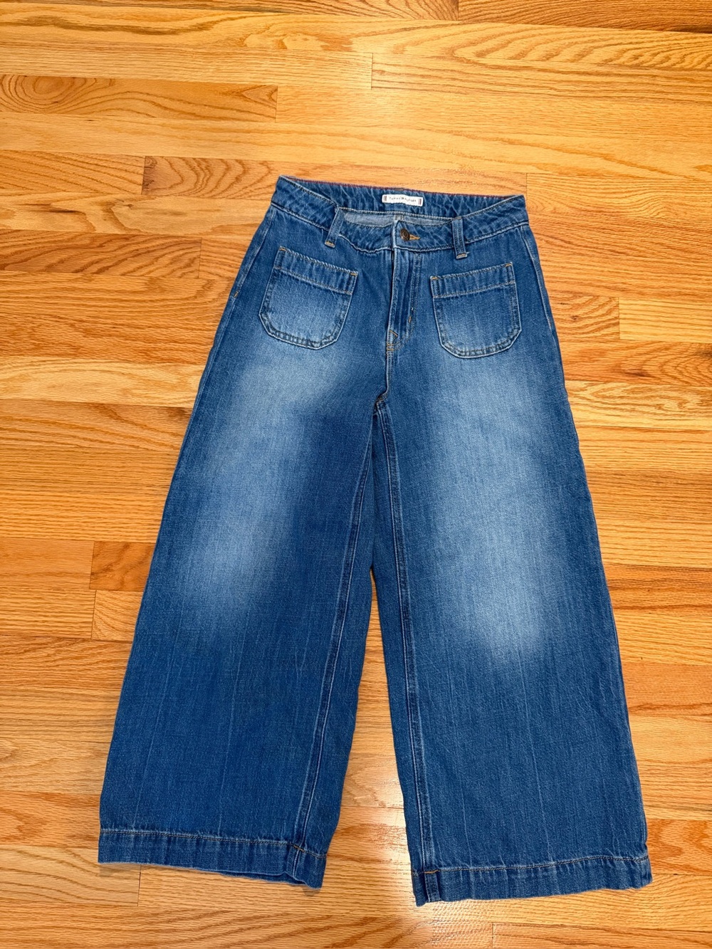 Tommy Hilfiger Cropped Wide Leg Jeans Women’s 00/24 Medium Wash